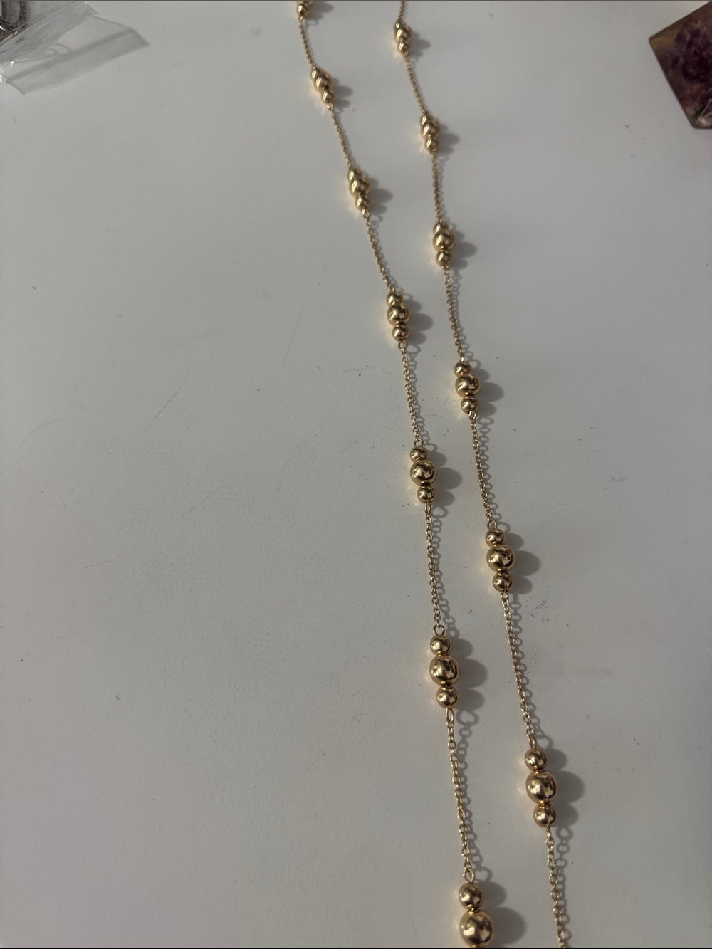 Gold Beaded Long Necklace - Women Jewelry